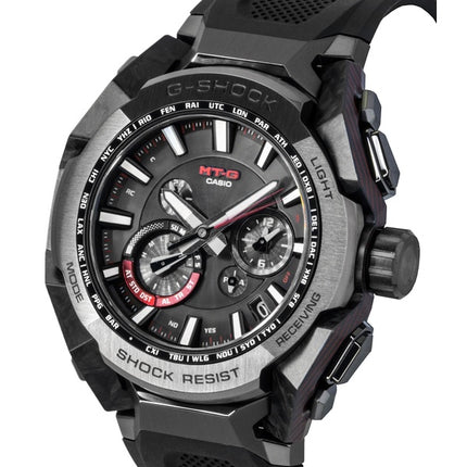 Casio G-Shock MT G Smartphone Link Herrenuhr mit schwarzem Harzarmband, schwarzem Zifferblatt und Solarfunktion (MTG-B4000B-1A, 200 m wasserdicht)