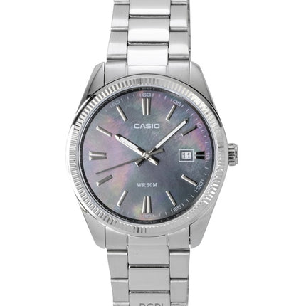 Casio Standard Analog Edelstahl Perlmutt Quarz MTP-1302DS-1AV Herrenuhr