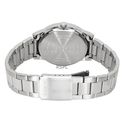 Casio Analog Edelstahl Schwarzes Zifferblatt Quarz MTP-1303DD-1AV Herrenuhr