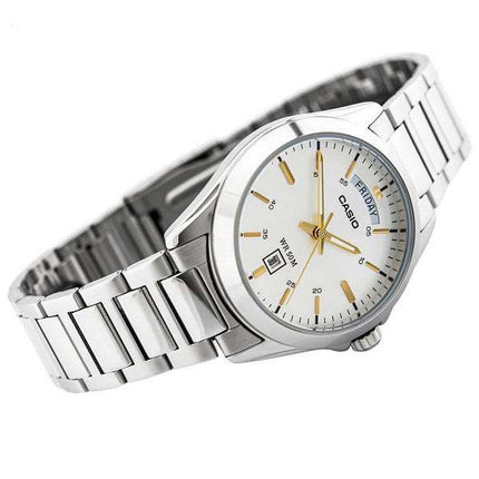 Casio Classic Analog Edelstahl Silber Zifferblatt Quarz MTP-1370D-7A2 Herrenuhr