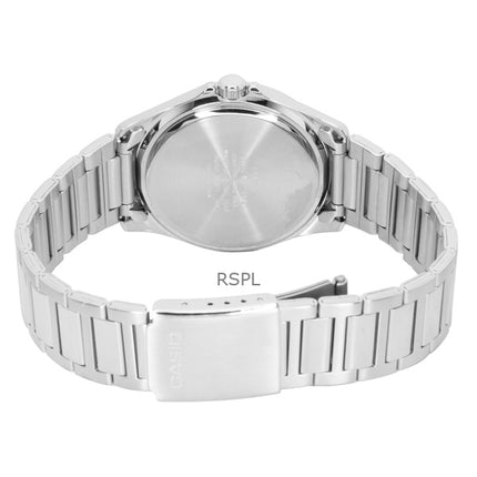 Casio Standard Analog Edelstahl Weißes Zifferblatt Quarz MTP-1370D-7A3V Herrenuhr