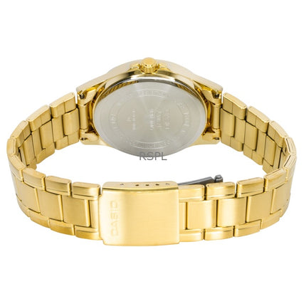 Casio Standard Analog Goldton Edelstahl Weißes Zifferblatt Quarz MTP-1381GD-7AV Herrenuhr