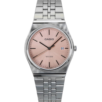 Casio Standard Analog Edelstahl rosa Zifferblatt Quarz MTP-B145D-4AV Unisex-Uhr