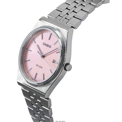 Casio Standard Analog Edelstahl rosa Zifferblatt Quarz MTP-B145D-4AV Unisex-Uhr