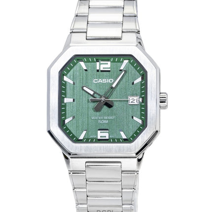 Casio Analog Edelstahl Grünes Zifferblatt Quarz MTP-B195D-3AV Herrenuhr