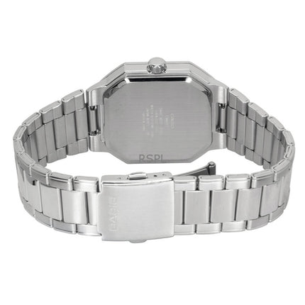 Casio Analog Edelstahl Silbernes Zifferblatt Quarz MTP-B195D-7AV Herrenuhr