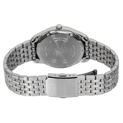 Casio Analog Edelstahl Silbernes Zifferblatt Quarz MTP-B315D-7AV Herrenuhr