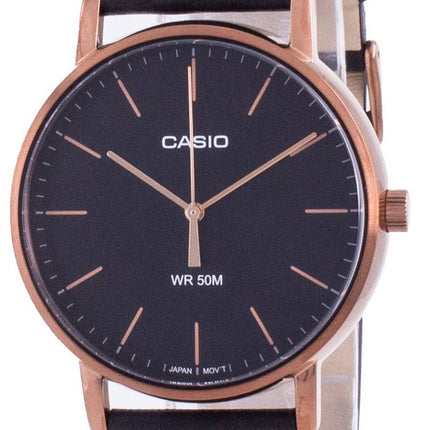 Casio Schwarz Zifferblatt Quarz MTP-E171RL-1E MTPE171RL-1 Herrenuhr