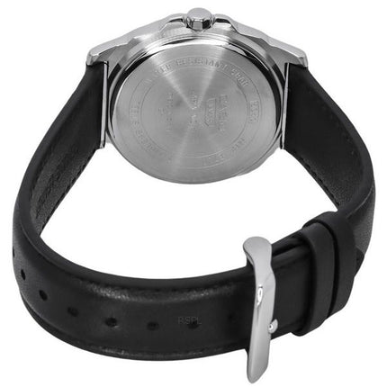 Casio Standard Analoges Lederarmband mit schwarzem Zifferblatt und Quarz MTP-E720L-1A Herrenuhr