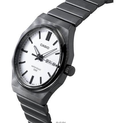 Casio Standard Analog Edelstahl Silber Zifferblatt Quarz MTP-E735B-7AV Herrenuhr