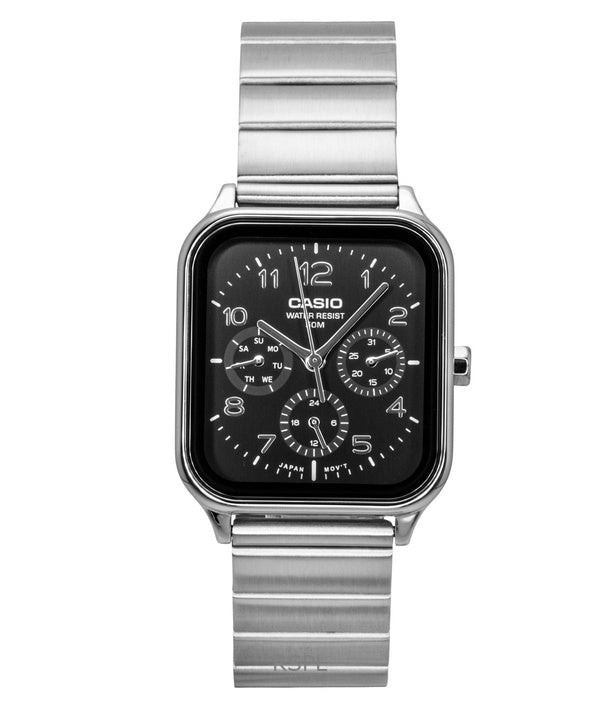 Casio Standard Analog Edelstahl Schwarzes Zifferblatt Quarz MTP-M306D-1AV Herrenuhr