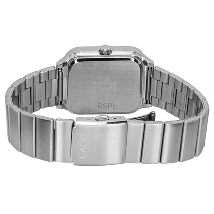 Casio Standard Analog Herrenuhr aus Edelstahl mit grünem und weißem Zifferblatt und Quarzwerk, Modell MTP-M307D-3BV