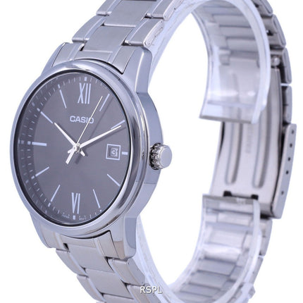 Casio Schwarzes Zifferblatt Edelstahl Analog Quarz MTP-V002D-1B3 MTPV002D-1 Herrenuhr