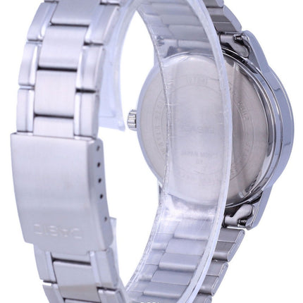 Casio Schwarzes Zifferblatt Edelstahl Analog Quarz MTP-V002D-1B3 MTPV002D-1 Herrenuhr