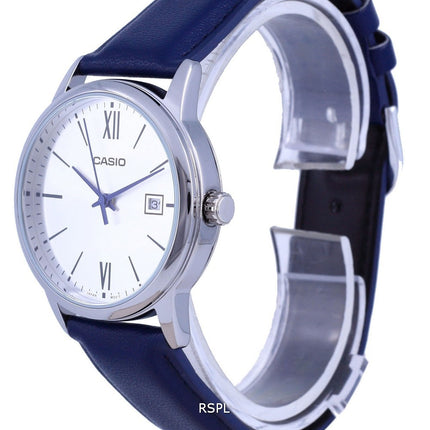 Casio Silbernes Zifferblatt Edelstahl Analog Quarz MTP-V002L-2B3 MTPV002L-2 Herrenuhr