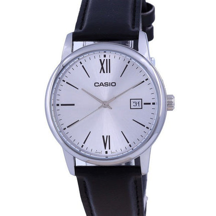 Casio Silbernes Zifferblatt Edelstahl Analog Quarz MTP-V002L-7B3 MTPV002L-7 Herrenuhr