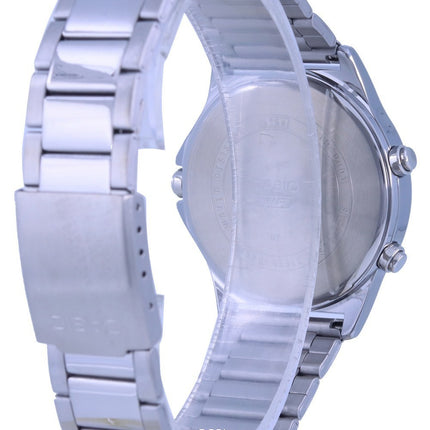 Casio Analog Digital Schwarzes Zifferblatt Edelstahl MTP-VC01D-1E MTPVC01D-1 Herrenuhr