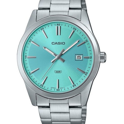 Casio Standard Analog Edelstahl Mintblaues Zifferblatt Quarz MTP-VD03D-2A3 Herrenuhr