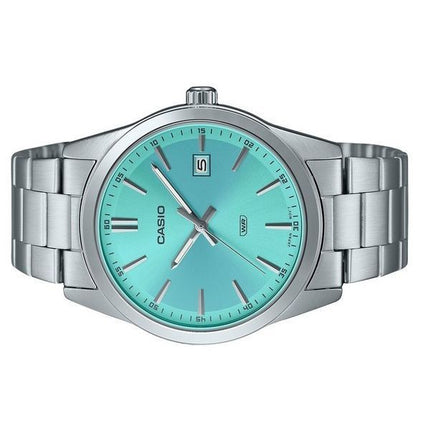 Casio Standard Analog Edelstahl Mintblaues Zifferblatt Quarz MTP-VD03D-2A3 Herrenuhr