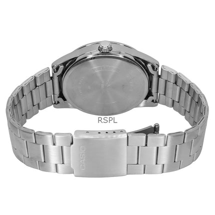 Casio Standard Analog Edelstahl Grünes Zifferblatt Quarz MTP-VD03D-3A1 Herrenuhr