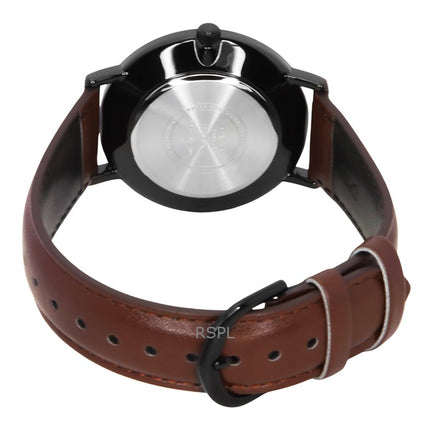 Casio Standard Analog Lederarmband Weißes Zifferblatt Quarz MTP-VT03BL-7B Herrenuhr