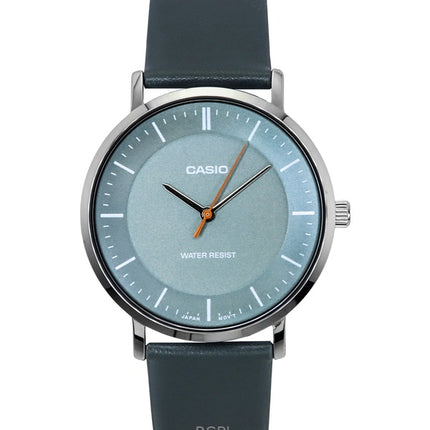 Casio Standard Analog Lederarmband Graues Zifferblatt Quarz MTP-VT04L-8E Herrenuhr