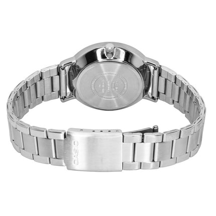 Casio Analog Edelstahl Weißes Zifferblatt Quarz MTP-VT05D-7E Herrenuhr