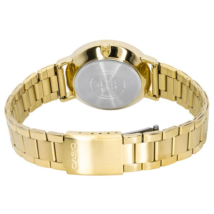 Casio Analog Herrenuhr, goldfarben, Edelstahl, schwarzes Zifferblatt, Quarzwerk, MTP-VT05G-1E