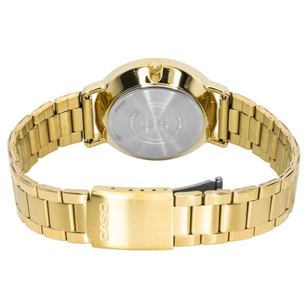 Casio Analog Herrenuhr, goldfarben, Edelstahl, weißes Zifferblatt, Quarzwerk, MTP-VT05G-7E