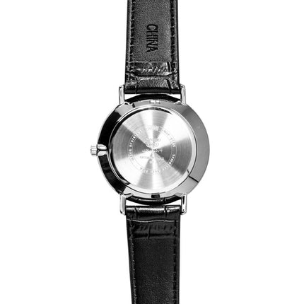 Casio Herrenuhr mit analogem Lederarmband, schwarzem Zifferblatt und Quarzwerk, Modell MTP-VT05L-1E
