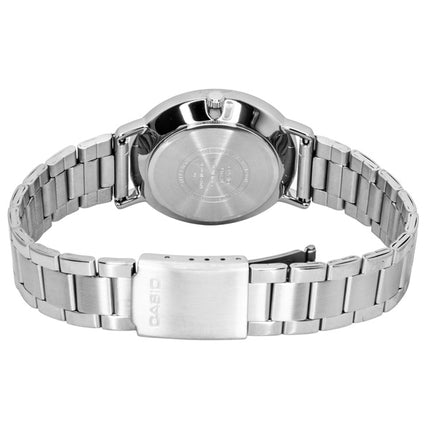 Casio Analog Herrenuhr aus Edelstahl mit schwarzem Zifferblatt und Quarzwerk MTP-VT06D-1B