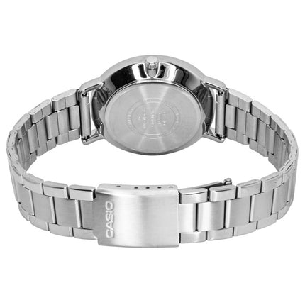 Casio Analog Edelstahl Weißes Zifferblatt Quarz MTP-VT06D-7B Herrenuhr