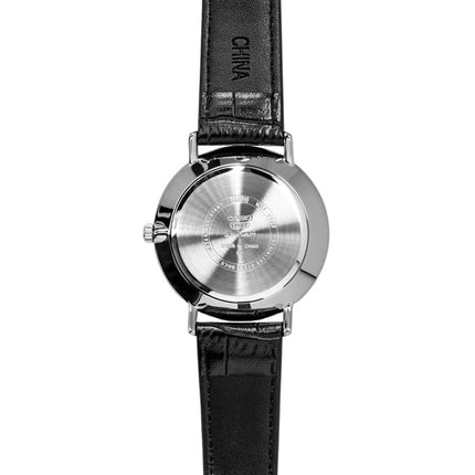 Casio Herrenuhr mit analogem Lederarmband, schwarzem Zifferblatt und Quarzwerk, Modell MTP-VT06L-1B
