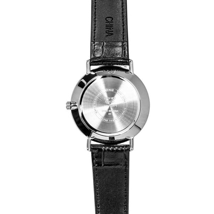 Casio Herrenuhr mit analogem Lederarmband, weißem Zifferblatt und Quarzwerk, Modell MTP-VT06L-7B