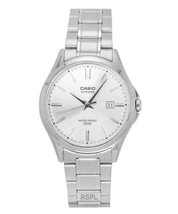 Casio Standard Analog Edelstahl Silber Zifferblatt Quarz MTS-115D-7AV Herrenuhr