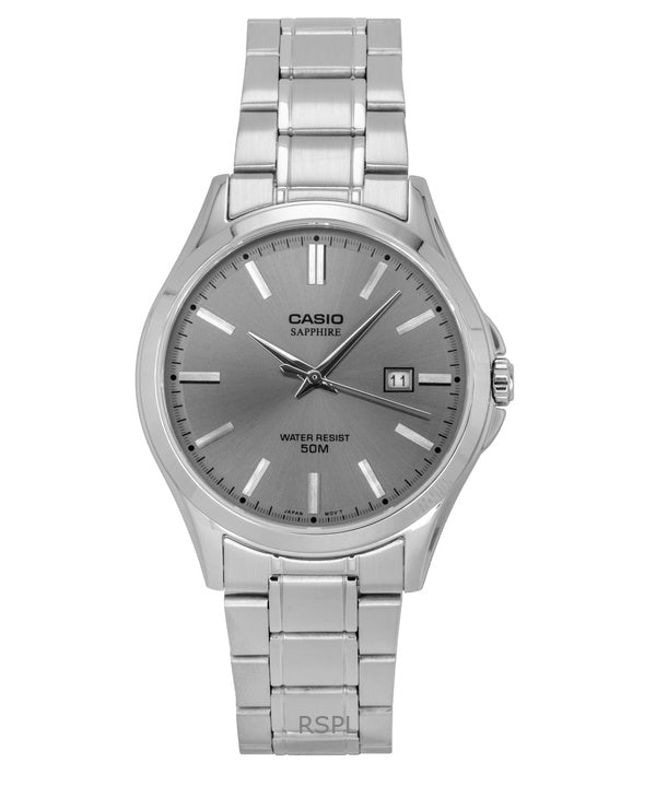 Casio Standard Analog Edelstahl Graues Zifferblatt Quarz MTS-115D-8AV Herrenuhr