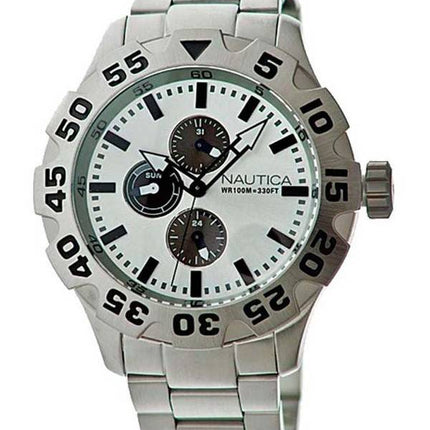 Nautica Multifunktions Silber Zifferblatt N20094G Herrenuhr