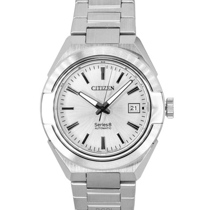 Citizen Series 8 Edelstahl Silbernes Zifferblatt Automatik NA1000-88A 100M Herrenuhr