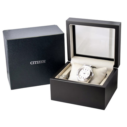 Citizen Series 8 Edelstahl Silbernes Zifferblatt Automatik NA1000-88A 100M Herrenuhr