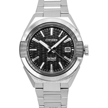 Citizen Series 8 870 Edelstahl Schwarzes Zifferblatt Automatik NA1036-56E 100M Herrenuhr