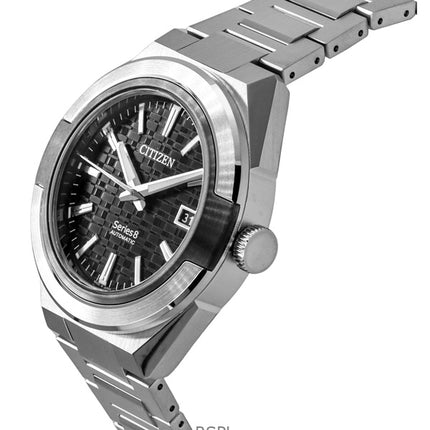 Citizen Series 8 870 Edelstahl Schwarzes Zifferblatt Automatik NA1036-56E 100M Herrenuhr