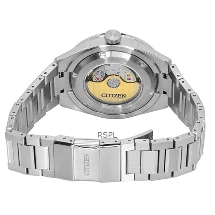 Citizen Series 8 870 Edelstahl Schwarzes Zifferblatt Automatik NA1036-56E 100M Herrenuhr