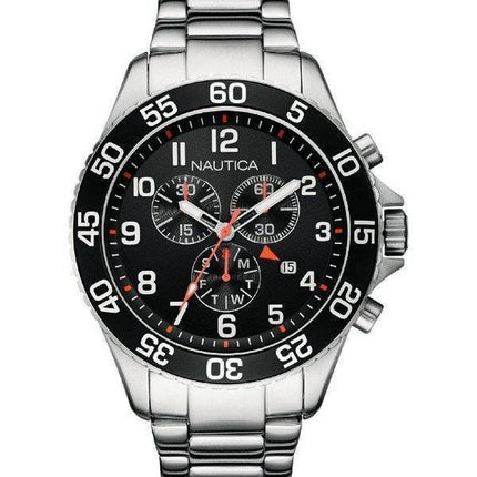Nautica Chronograph schwarzes Zifferblatt Datum Anzeige NAI17509G Herrenuhr