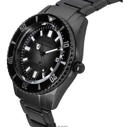 Citizen Promaster Fujitsubo Super Titanium Schwarzes Zifferblatt Automatische Taucheruhr NB6025-59H 200M Herrenuhr