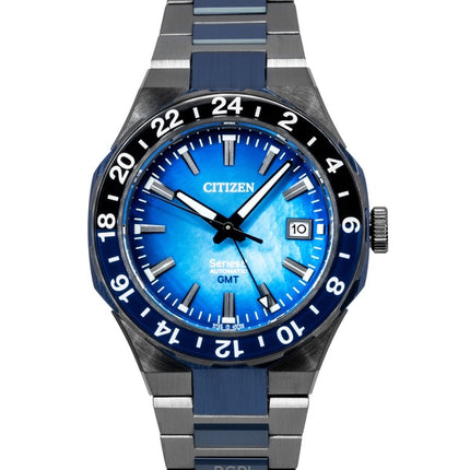 Citizen Series 8 880 Limited Edition GMT Edelstahl Blau Perlmutt Automatik NB6036-52N 100M Herrenuhr