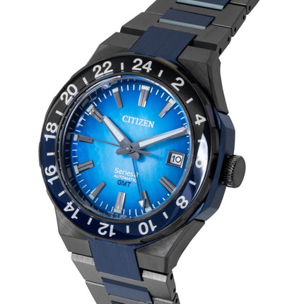 Citizen Series 8 880 Limited Edition GMT Edelstahl Blau Perlmutt Automatik NB6036-52N 100M Herrenuhr