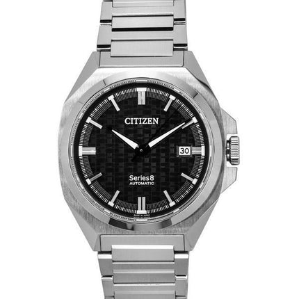 Citizen Series 8 Edelstahl schwarzes Zifferblatt Automatik NB6050-51E 100M Herrenuhr