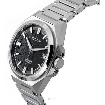 Citizen Series 8 Edelstahl schwarzes Zifferblatt Automatik NB6050-51E 100M Herrenuhr