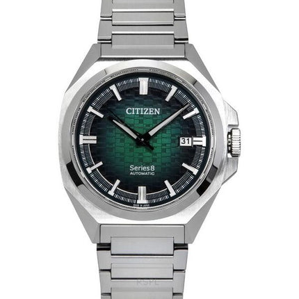 Citizen Series 8 Edelstahl grünes Zifferblatt Automatik NB6050-51W 100M Herrenuhr