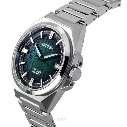 Citizen Series 8 Edelstahl grünes Zifferblatt Automatik NB6050-51W 100M Herrenuhr